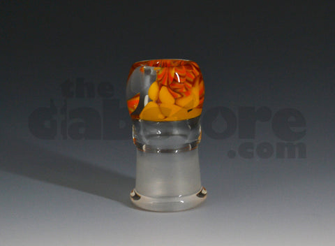 Cloudy Orange Worked 18 MM dome