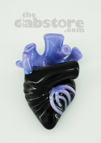 JOP! - Heart Carb Cap / Pendant Purple Slyme & Black