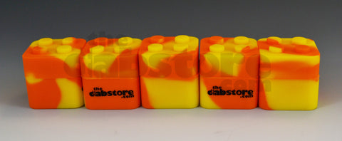 5 pack lego block silicone container