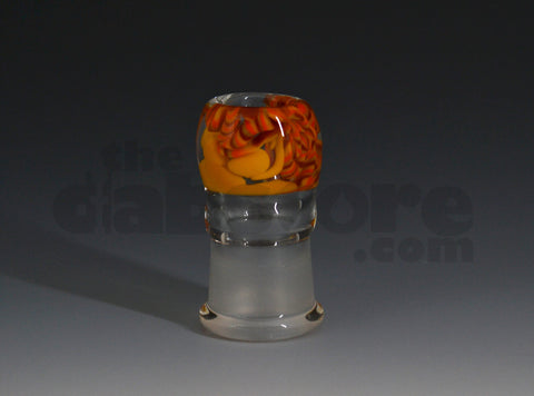 Cloudy Orange Worked 18 MM dome