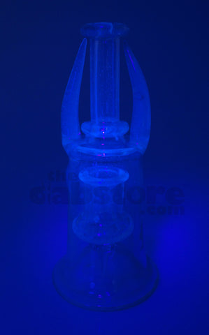 710 Glass - BlueV Horned Banger Hanger 14 MM F