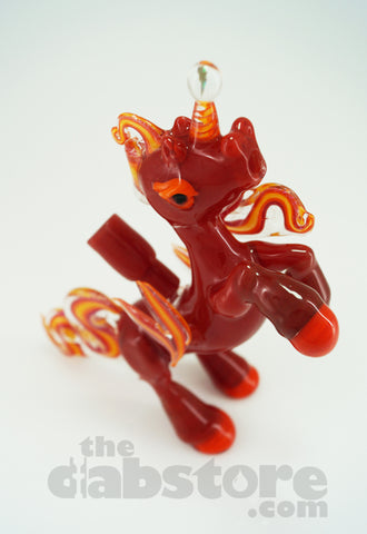 Amy Likes Fire - Red Crayon Unicorn Rig 10 MM (Ace Glass)