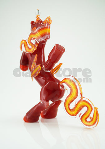 Amy Likes Fire - Red Crayon Unicorn Rig 10 MM (Ace Glass)