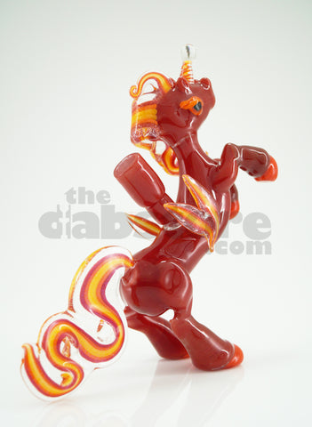 Amy Likes Fire - Red Crayon Unicorn Rig 10 MM (Ace Glass)