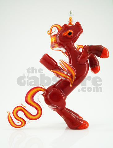 Amy Likes Fire - Red Crayon Unicorn Rig 10 MM (Ace Glass)
