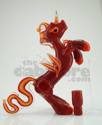 Amy Likes Fire - Red Crayon Unicorn Rig 10 MM (Ace Glass)