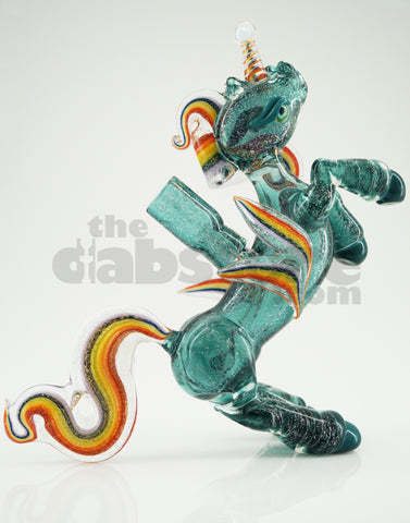 Amy Likes Fire - Teal Dichro Unicorn Rig 10 MM (Ace Glass)