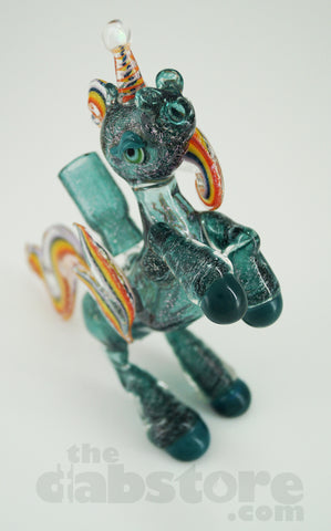 Amy Likes Fire - Teal Dichro Unicorn Rig 10 MM (Ace Glass)