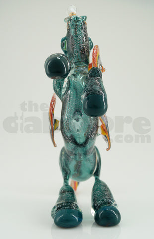 Amy Likes Fire - Teal Dichro Unicorn Rig 10 MM (Ace Glass)