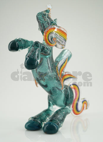 Amy Likes Fire - Teal Dichro Unicorn Rig 10 MM (Ace Glass)