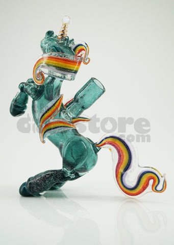 Amy Likes Fire - Teal Dichro Unicorn Rig 10 MM (Ace Glass)