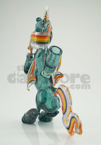 Amy Likes Fire - Teal Dichro Unicorn Rig 10 MM (Ace Glass)