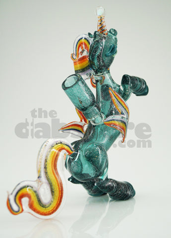 Amy Likes Fire - Teal Dichro Unicorn Rig 10 MM (Ace Glass)