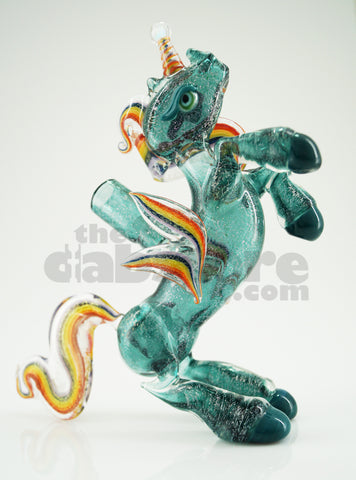 Amy Likes Fire - Teal Dichro Unicorn Rig 10 MM (Ace Glass)