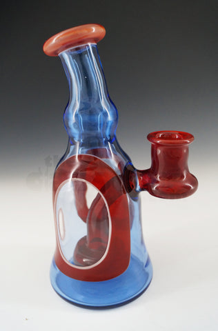 Bowman Glass - Window Tube Blue Dream / Orange Elvis