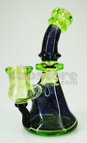 Huffy Glass - Haterade/Crushed Opal 14 MM F Bent Neck Micro