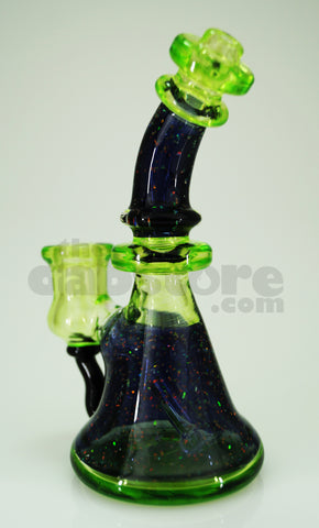 Huffy Glass - Haterade/Crushed Opal 14 MM F Bent Neck Micro