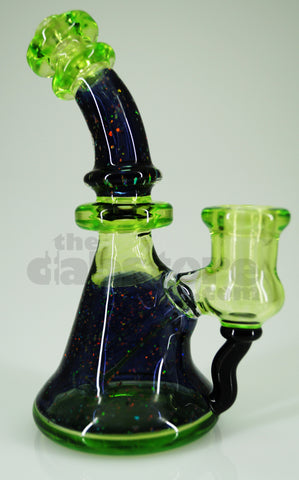 Huffy Glass - Haterade/Crushed Opal 14 MM F Bent Neck Micro