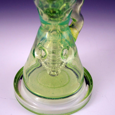 Mad Rob Glass - Hour Glass Fab Recycler 14 MM Female (Green Stardust / Slyme)