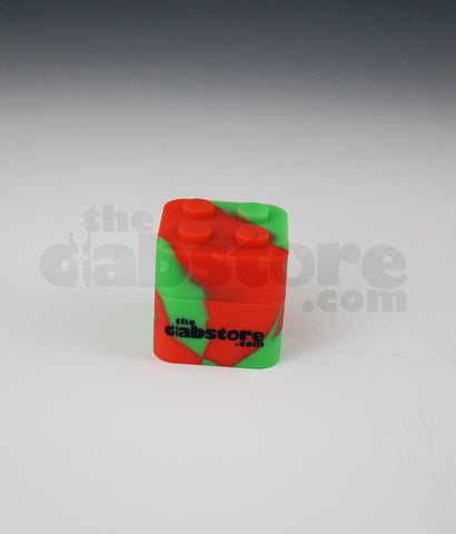 Orange/Green Colored Silicone Lego Block Non Stick Container