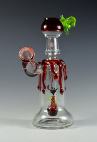 Silika Glass Honey Bee Drip Sidecar Red 14 MM