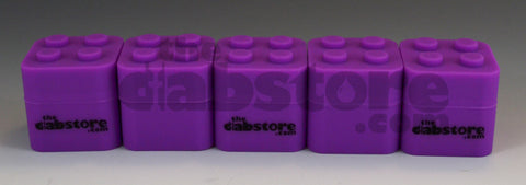 5 silicone lego block dab containers