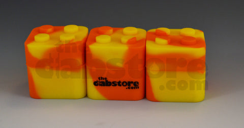 3 pack silicone lego block container