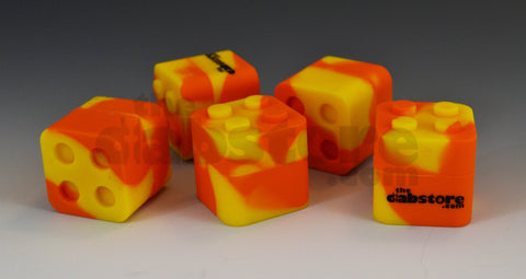 Orange & Yellow Silicone Lego Block Non Stick Container