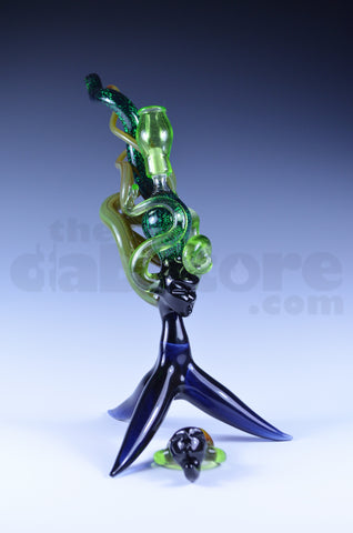 LaceFace Glass Goddess Mini Tube w/ Matching Pendant #2 10 MM