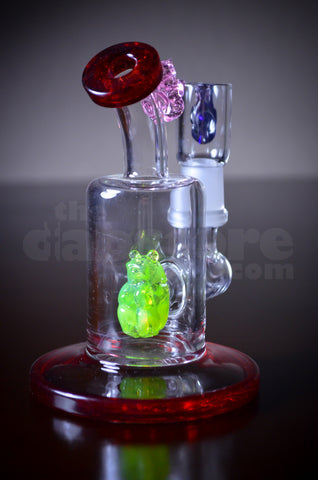 Logjam Glass Gummy Bear Mini Bent Neck Rig 14 MM