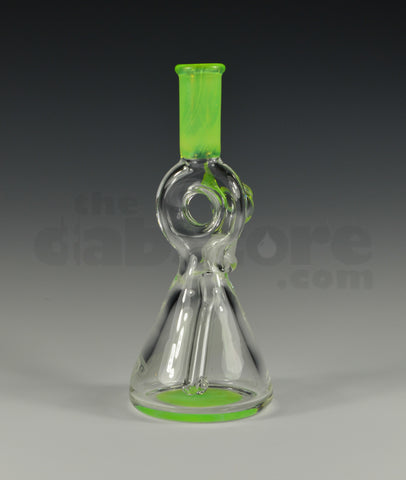 Wicked Sands Glass Mini Tube Pendant Slime 10 MM