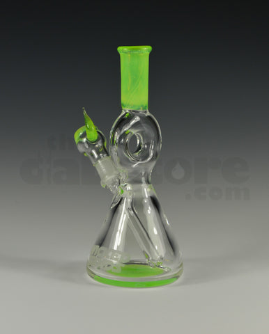 Wicked Sands Glass Mini Tube Pendant Slime 10 MM